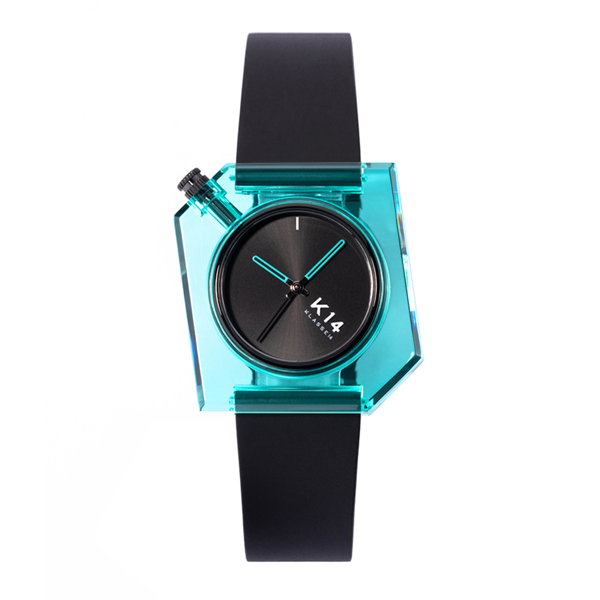 [클라쎄14] K14 BLUE MIAMI 남녀공용 실리콘밴드 시계 40mm
